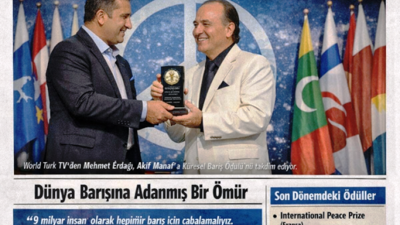 Barışın Elçisi: Akif Manaf Küresel Barış Ödülü’nü Aldı.
