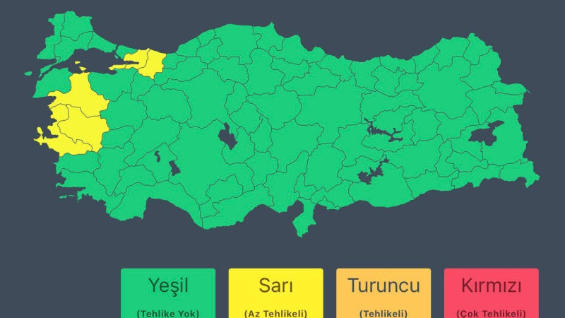 METEOROLOJI'DEN YAĞIŞ  UYARISI