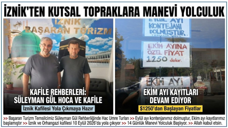 BAŞARAN TURİZM İLE 50 KİŞİLİK UMRE KAFİLESİ DUALARLA YOLA