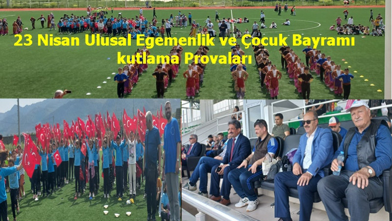 23 Nisan Ulusal Egemenlik ve Çocuk Bayramı provalarını yapıyor 